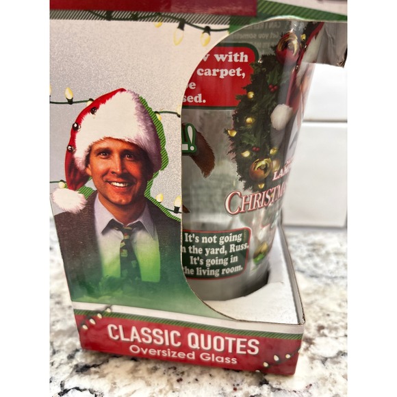 Vintage National Lampoons Christmas Vacation Classic Quotes Oversized Glass - Picture 4 of 4